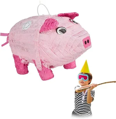 Pink Pig Pinata For Party Decoration